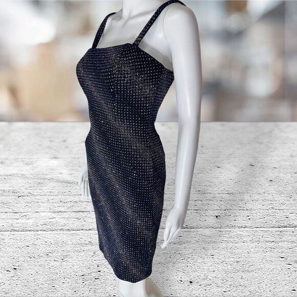 Jovani Blue & Silver Mini Dress - Picture 3 of 10